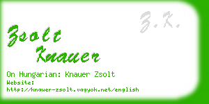 zsolt knauer business card